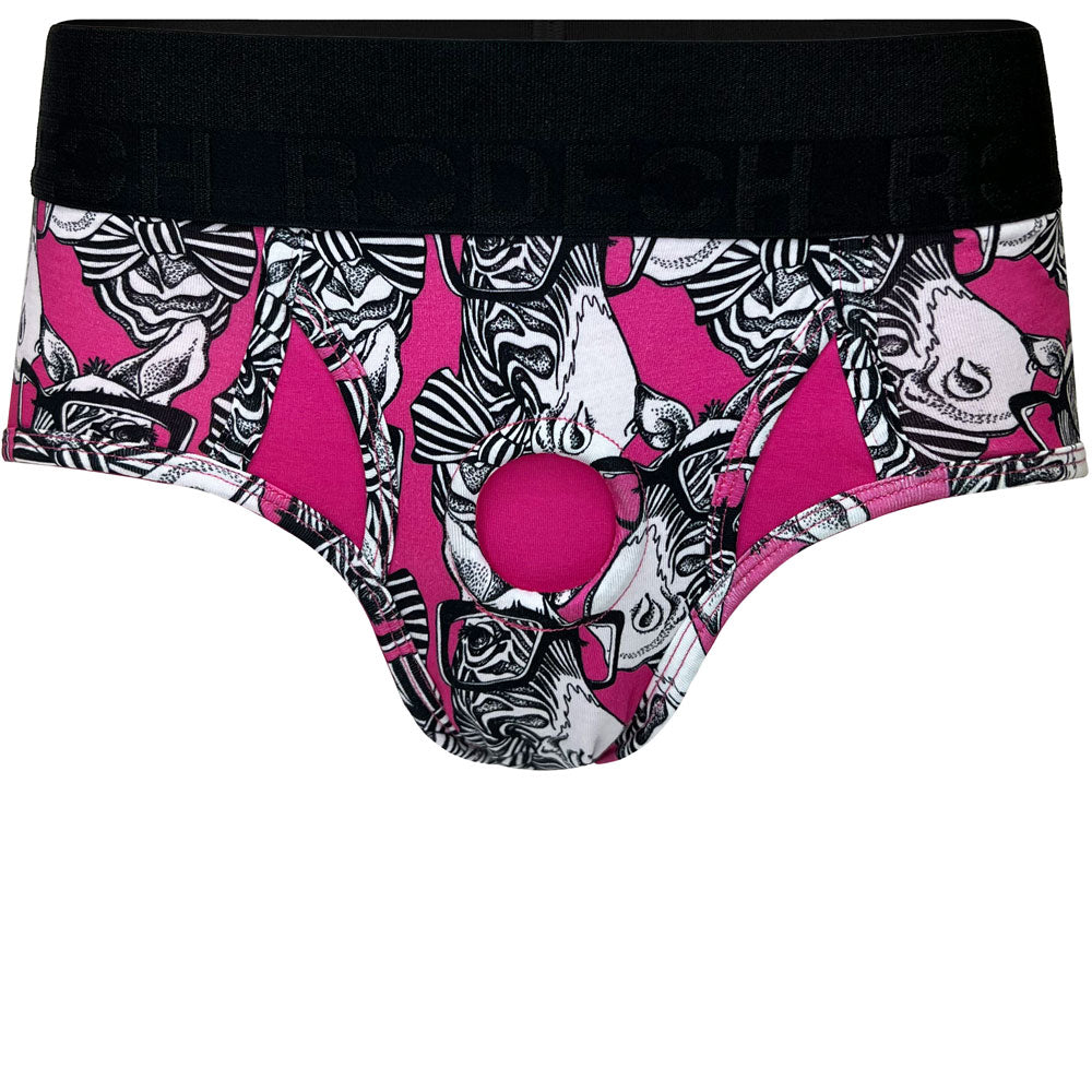 Brief+ Harness - Bowtie Zebra