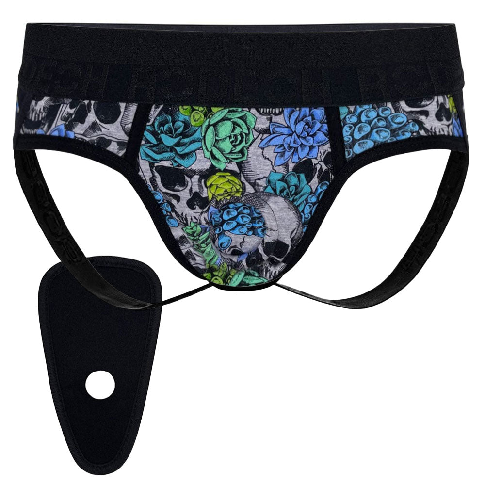 succulent underwear Jock Harness Strap On - Succulent Skulls
