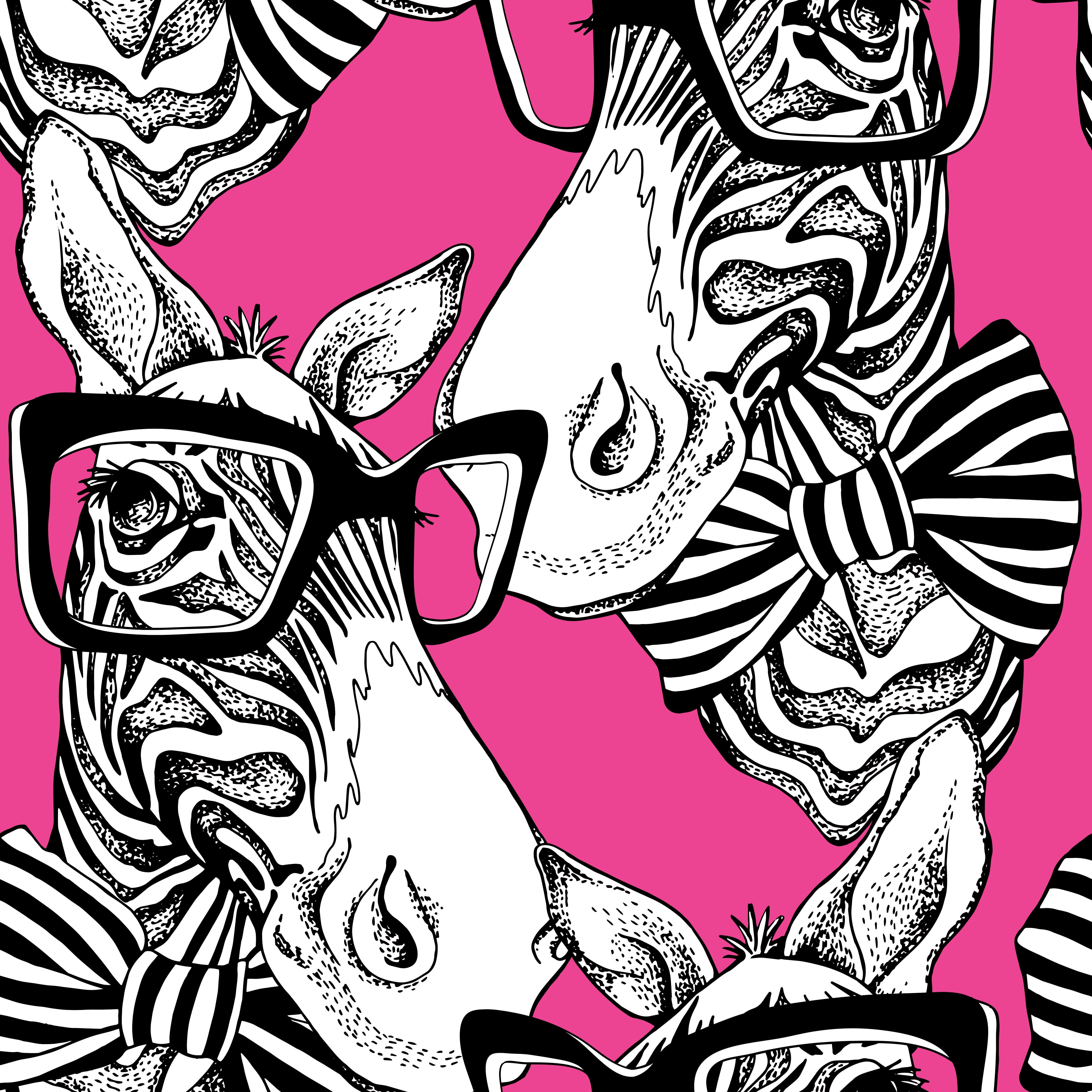 Brief+ Harness - Bowtie Zebra