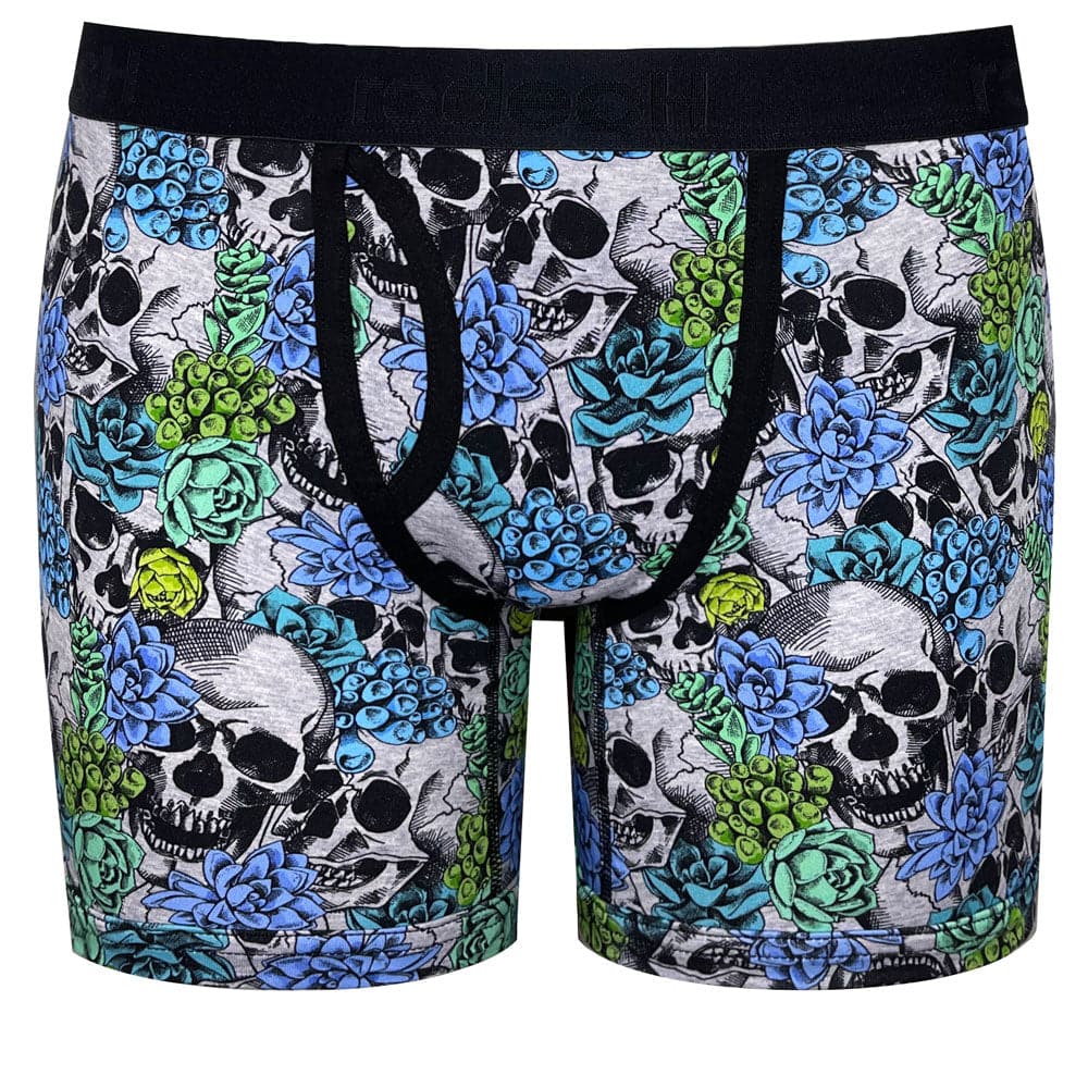 6" Top Loading Boxer Packer Underwear - Succulent Skulls Gray - RodeoH