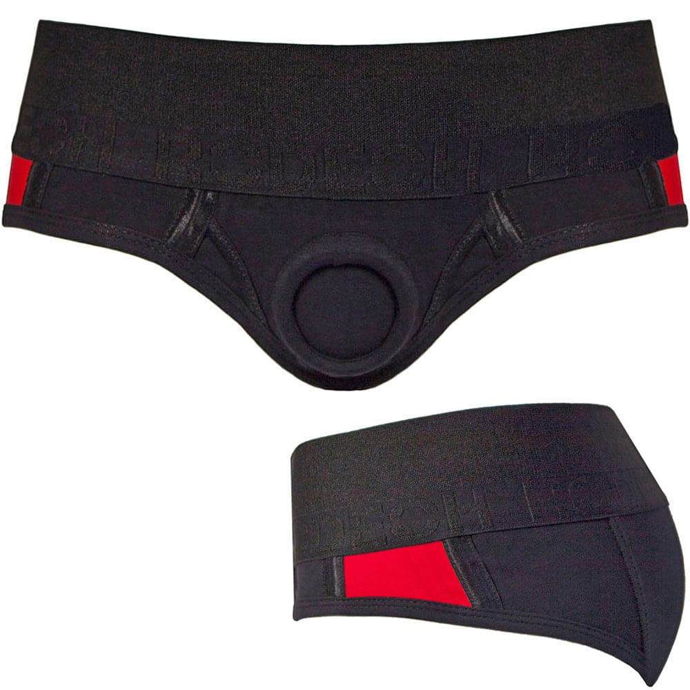 Brief+ Harness - Black & Red Stripe - RodeoH