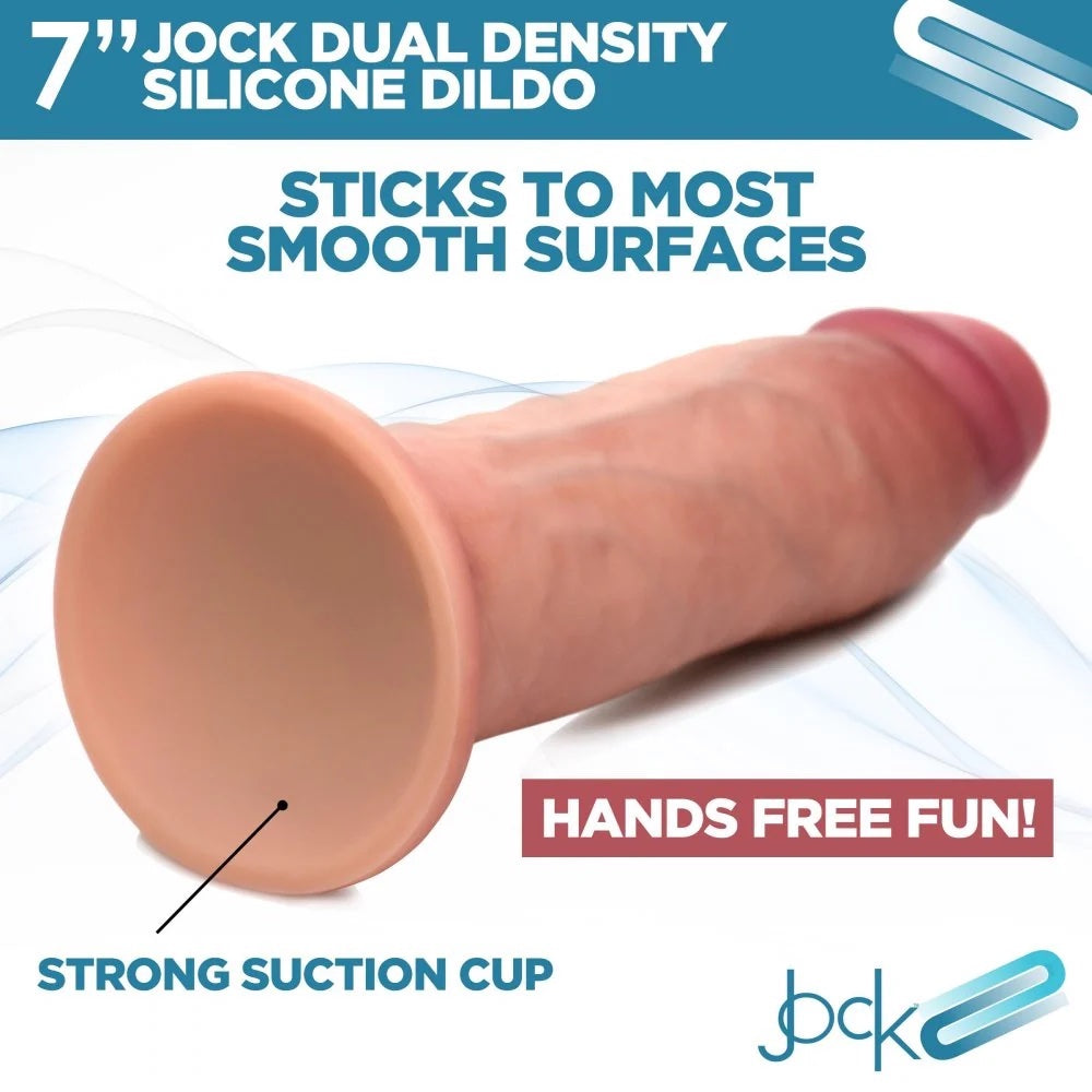 Curve Jock Dual density silicone vanilla 7 dildo