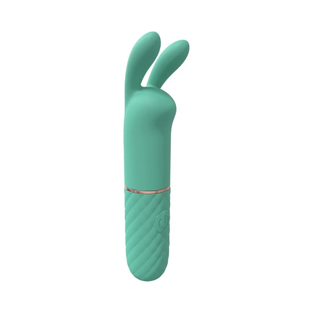 Dona 10 Speed Silicone Rechargeable Mini Rabbit - Green