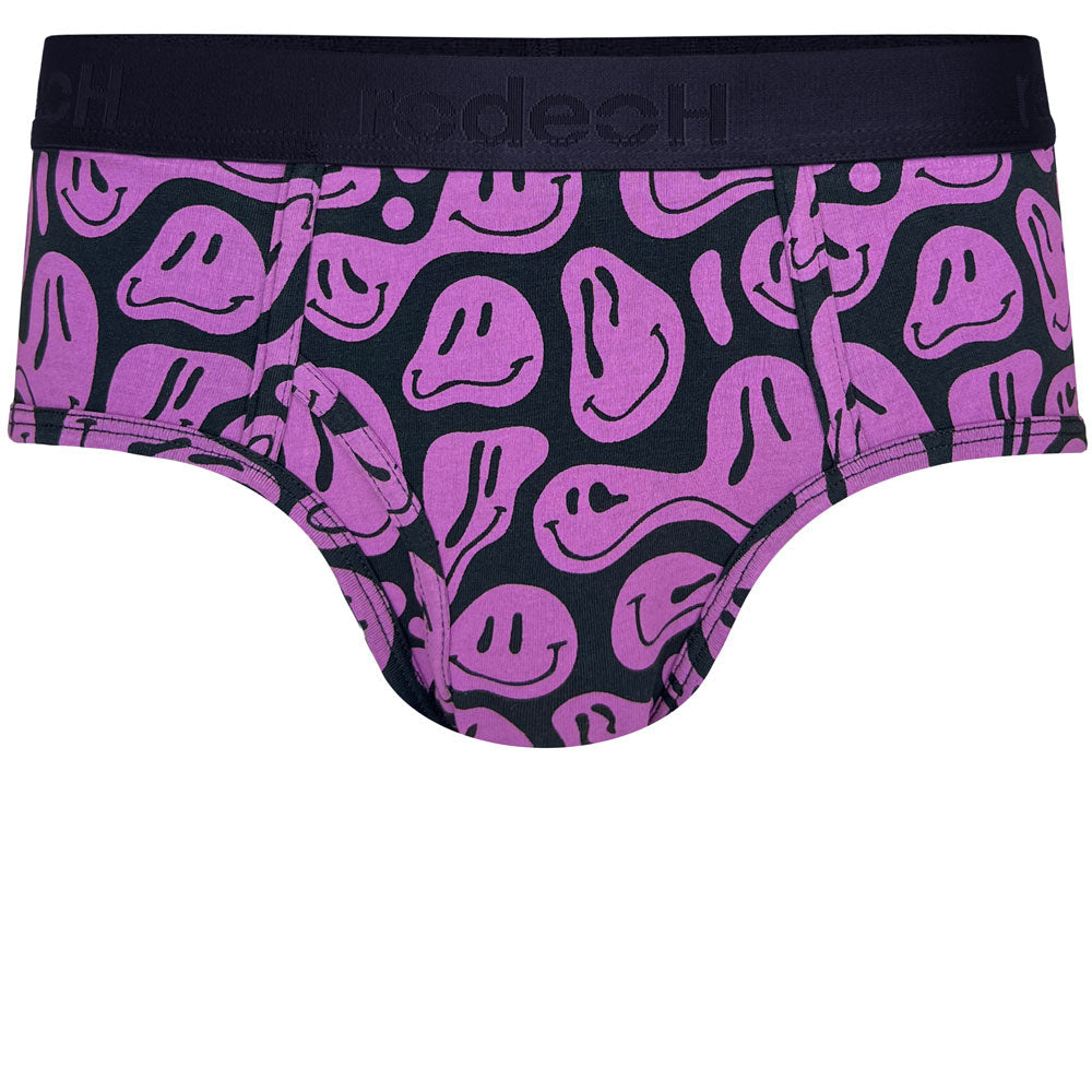 rodeoh brief shift packing ftm underwear smiley purple black