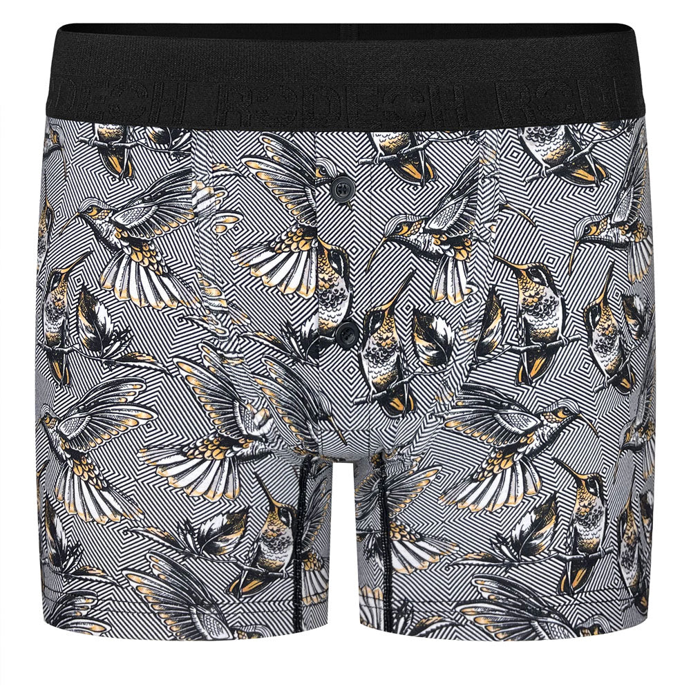 Rise Button Fly Boxer+ Harness - Hummingbirds