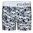 Rise Button Fly Boxer+ Harness - Midnight Skulls