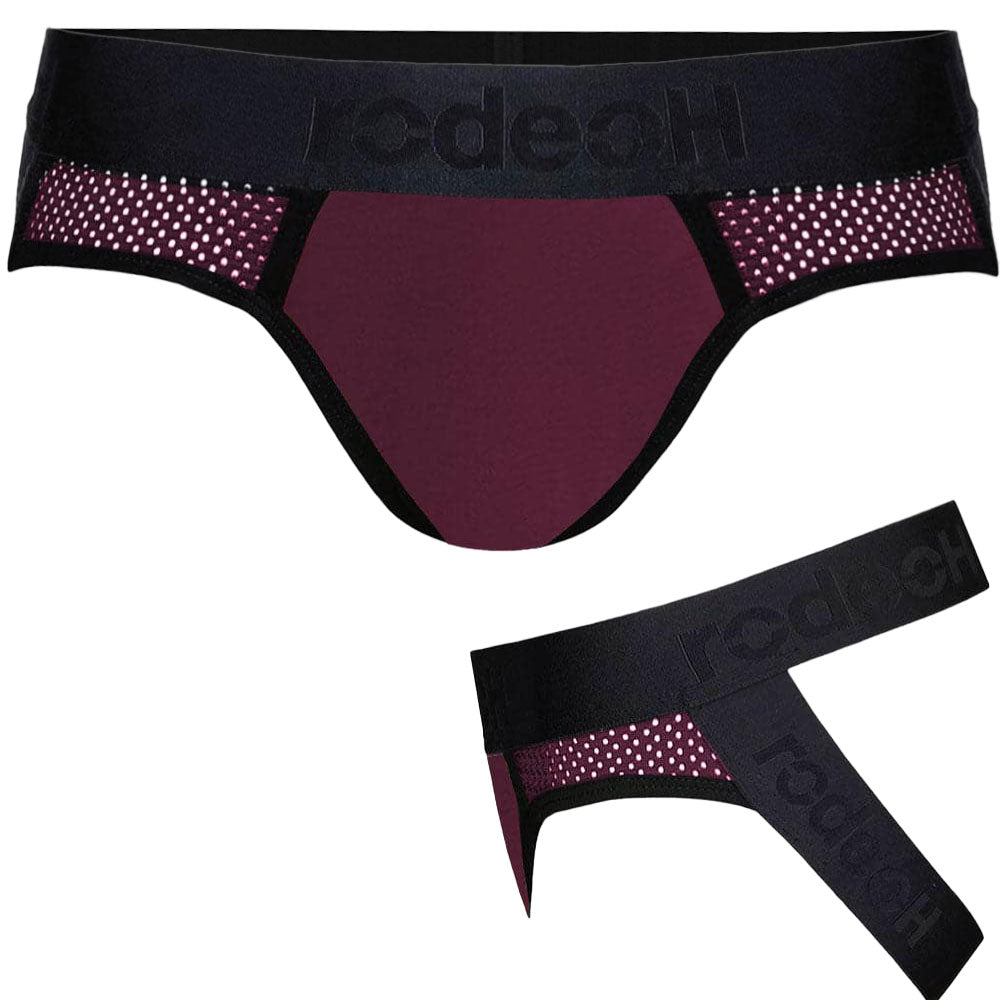 rodeoh jock packing underwear claret black