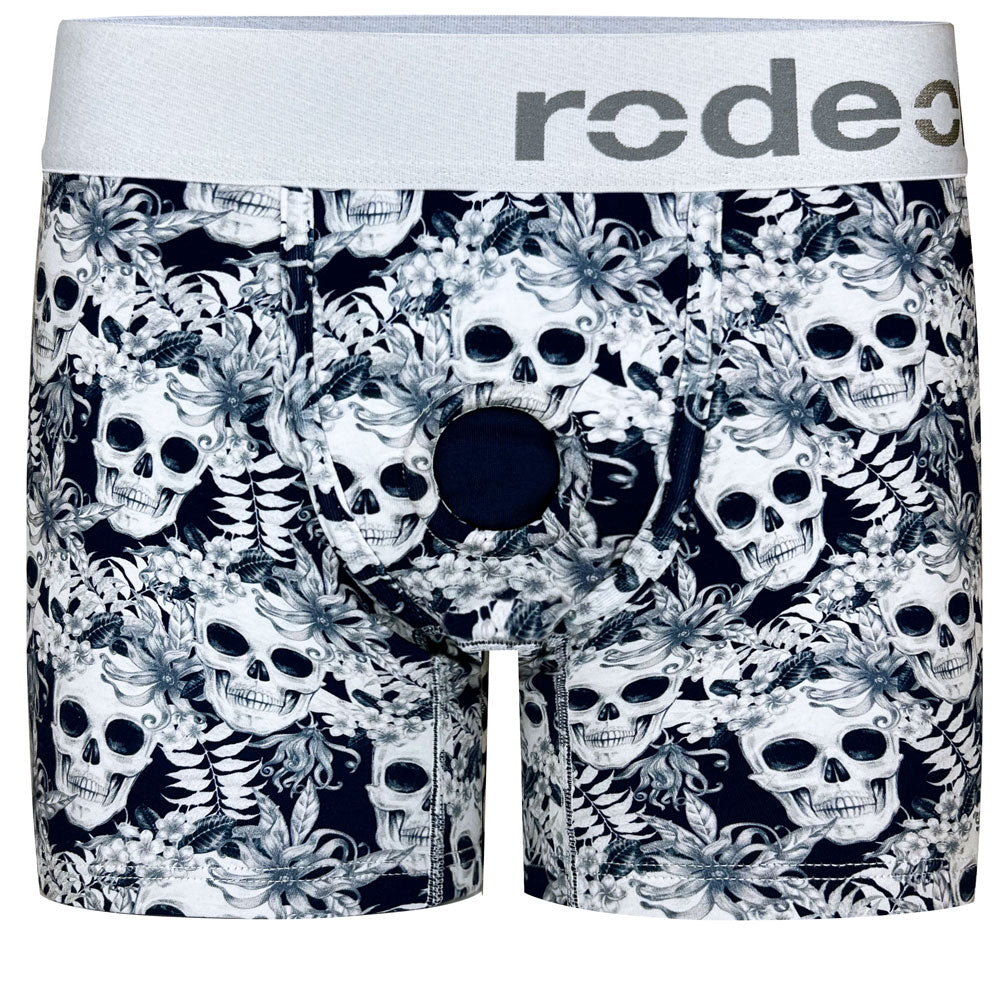 rodeoh classic boxer harness midnight navy skulls