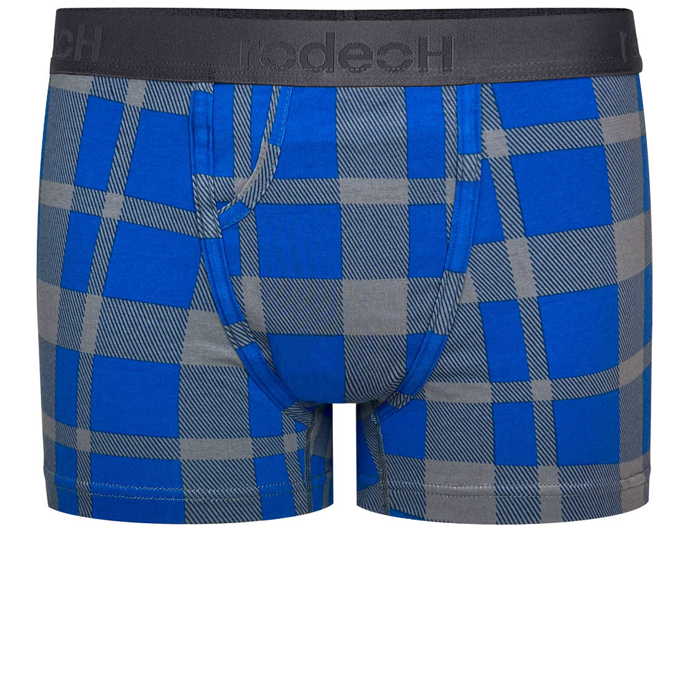 Cool Plaid Classic Boxer Packing Underwear 3 Pack - Blue Plaid