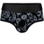 rodeoh crotchless panty harness hearts and roses black