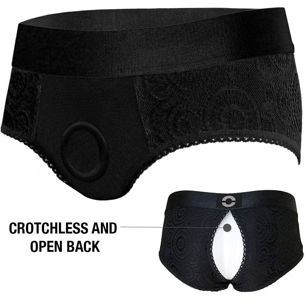 Crotchless Panty Harness - Black - RodeoH