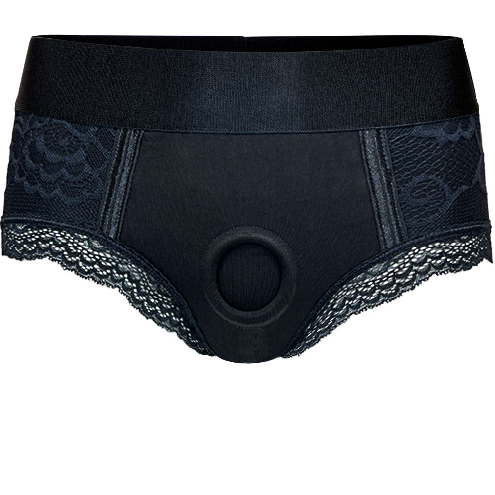 rodeoh panty plus harness lace black