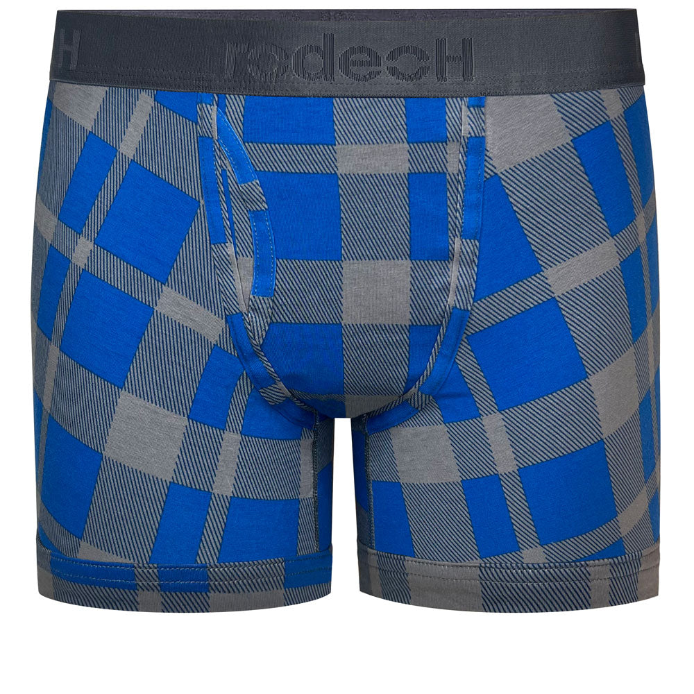 rodeoh shift 6 inch boxer underwear lt blue plaid