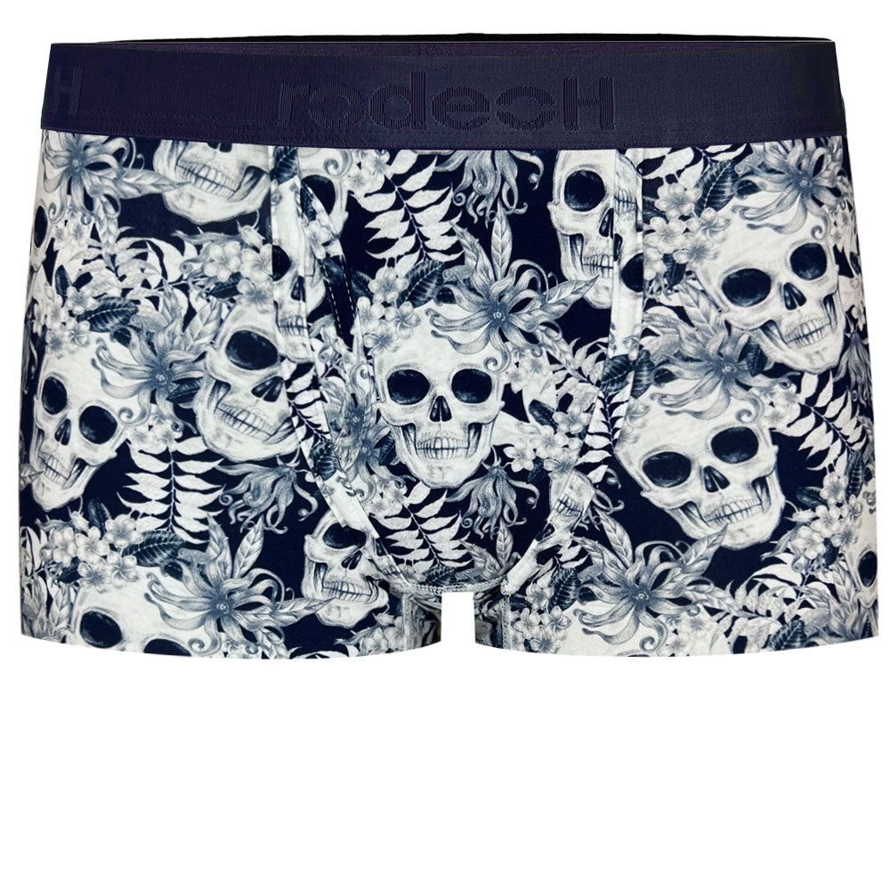 rodeoh short boxer underwear navy midnight skulls