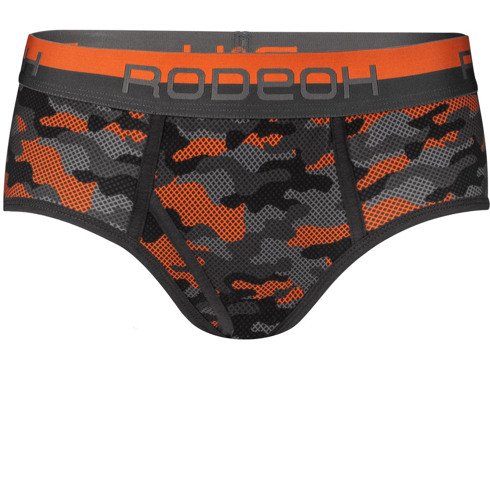 rodeoh top loading brief orange camo