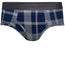 rodeoh top loading brief underwear gray blue plaid