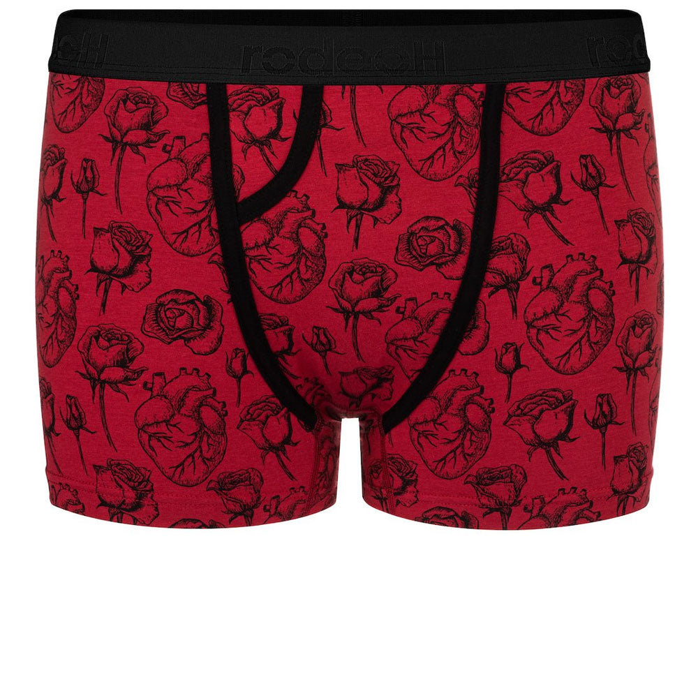 Classic Top Loading Boxer Packing Underwear - Hearts & Roses Red