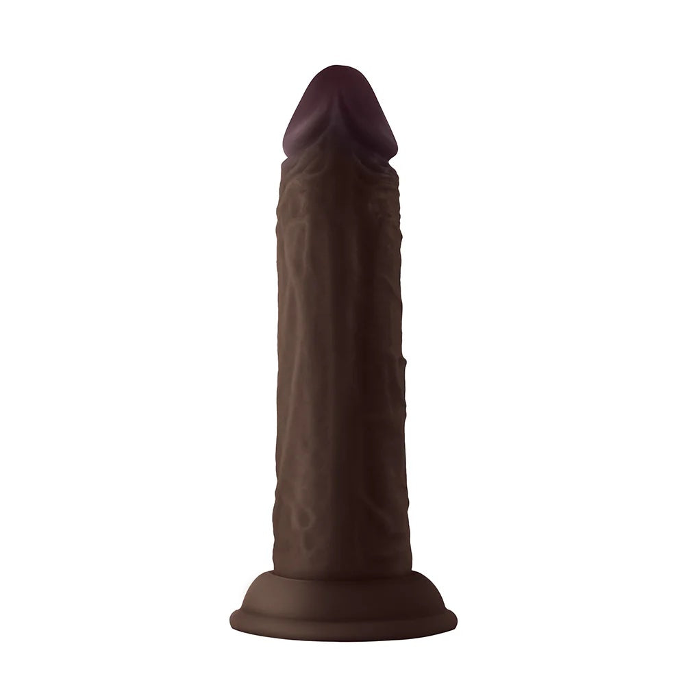 Shaft Model J 5.5 Dual Density Silicone Dildo Mahogany