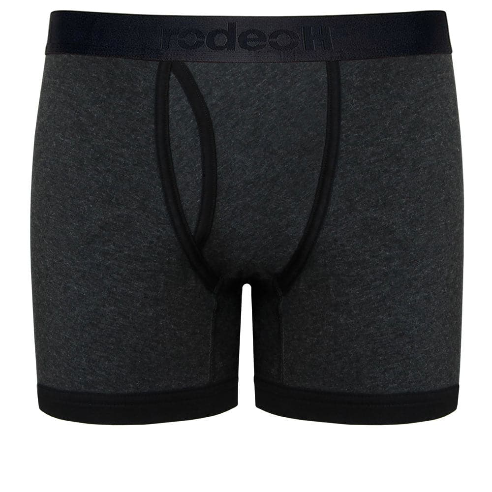 rodeoh shift 6 inch boxer packer underwear dark gray marle