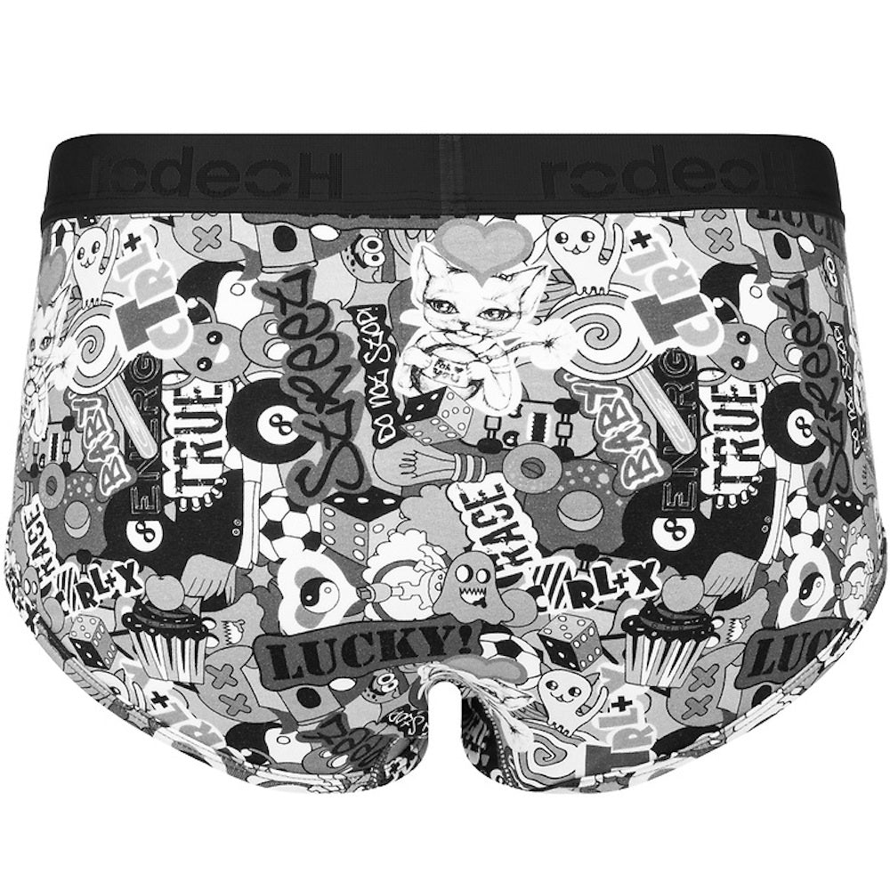 Shift Brief Underwear - Black & White Lucky - RodeoH