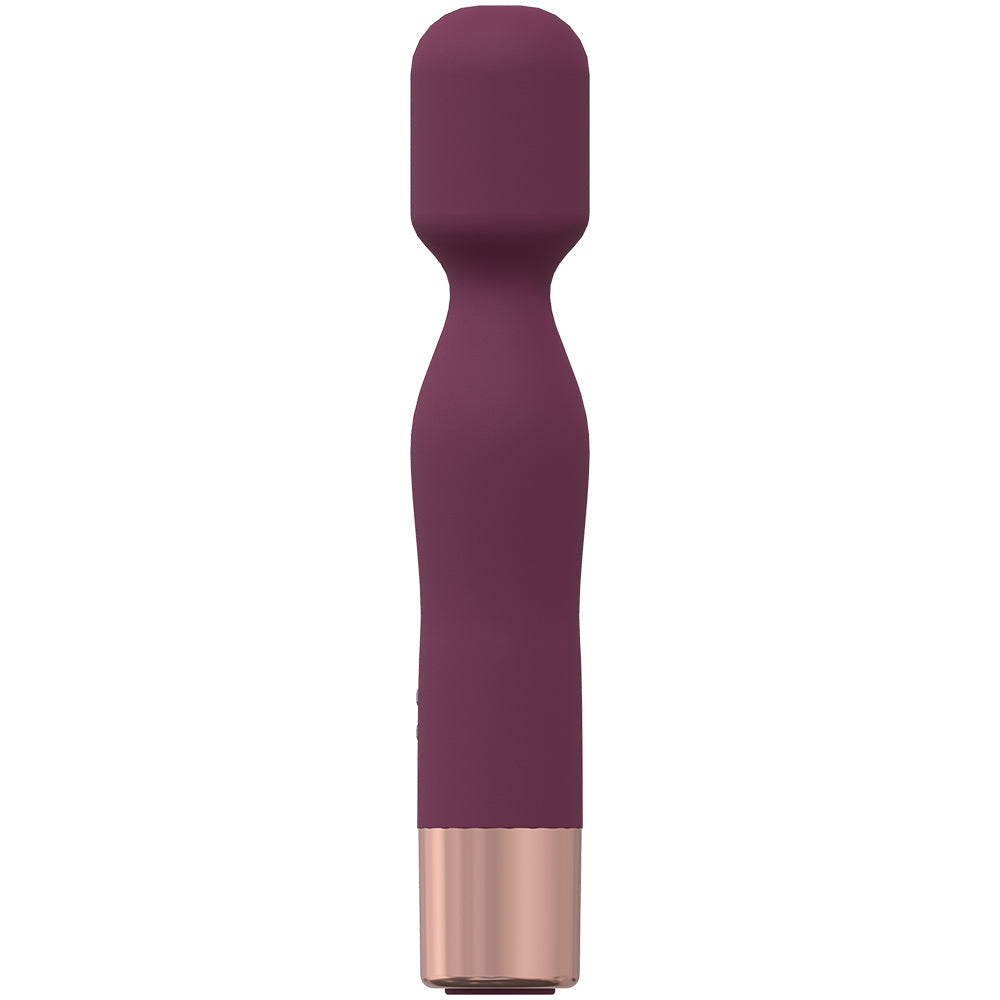 Glamour 10 Speed Silicone Rechargeable Mini Wand - Burgundy