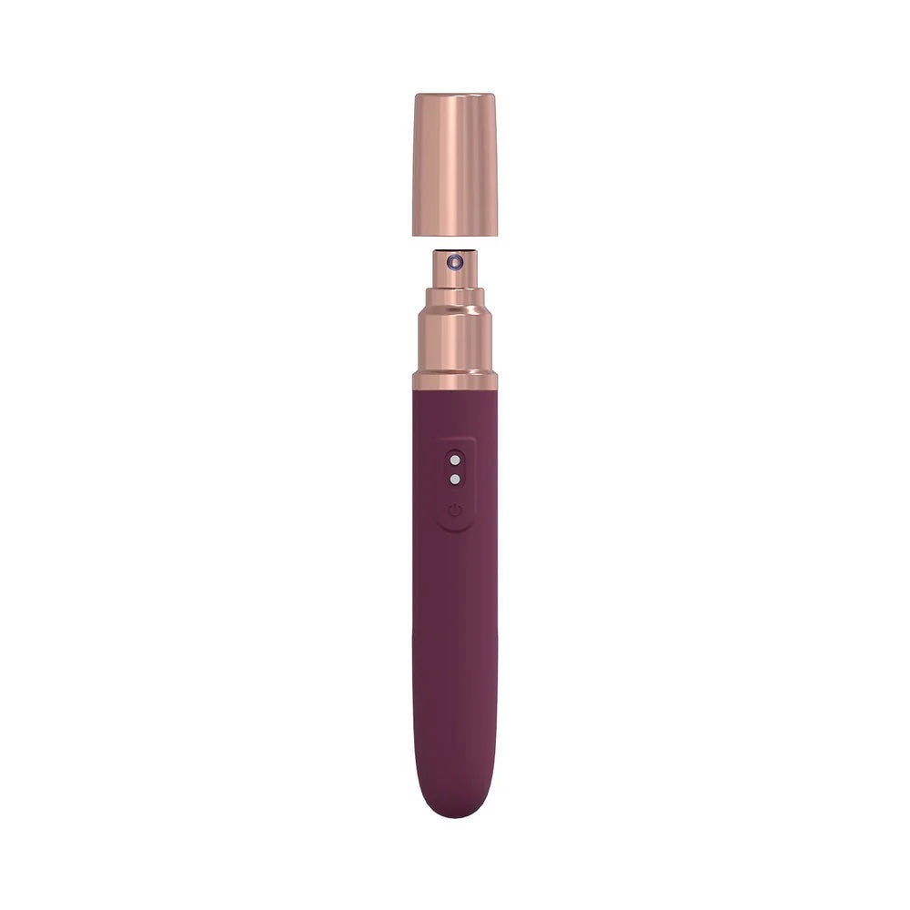 The Traveler 10 Speed Lubricant Dispensing Silicone Vibe - Burgundy