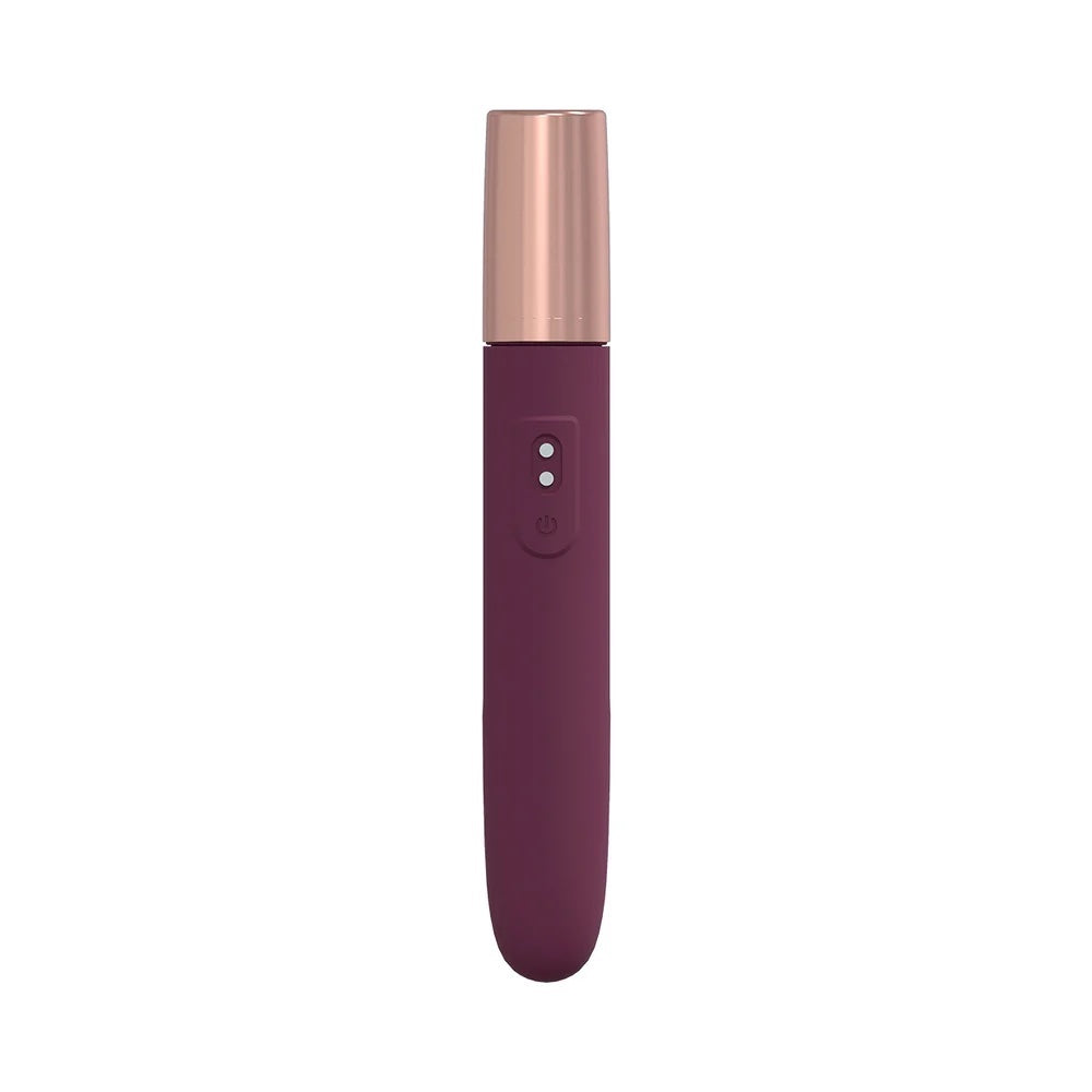 The Traveler 10 Speed Lubricant Dispensing Silicone Vibe - Burgundy