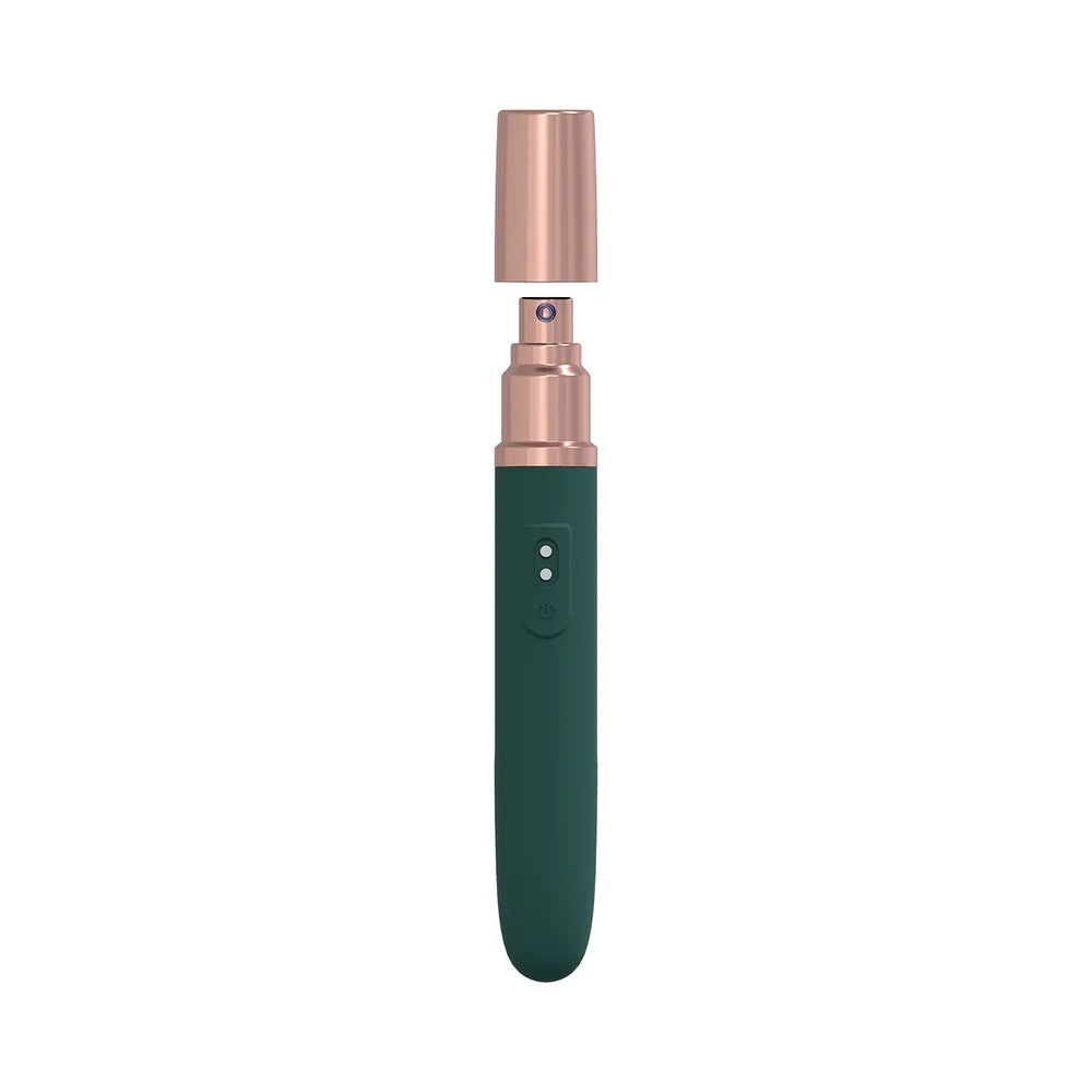 The Traveler 10 Speed Lubricant Dispensing Silicone Vibe - Forest Green