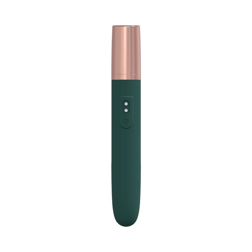 The Traveler 10 Speed Lubricant Dispensing Silicone Vibe - Forest Green