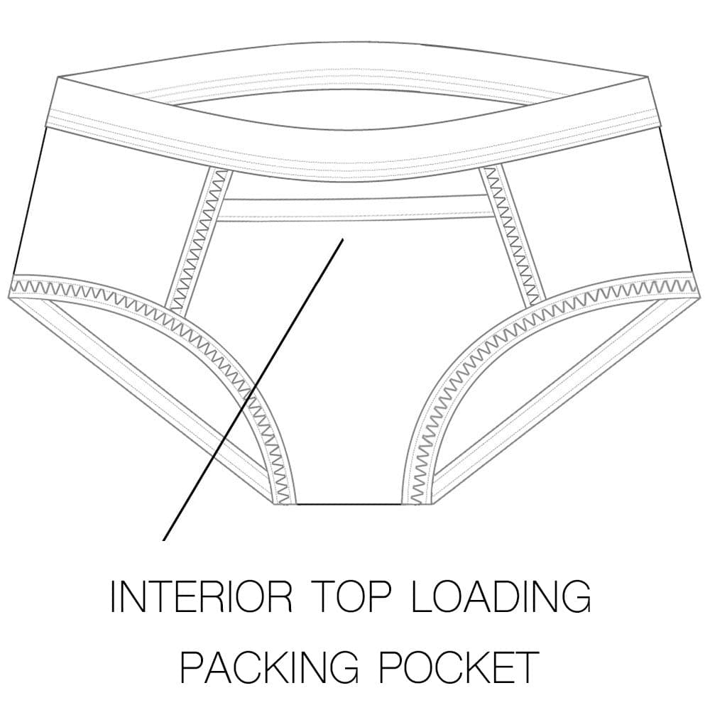 Top Loading Brief Packing Underwear - Gray Cocks - RodeoH