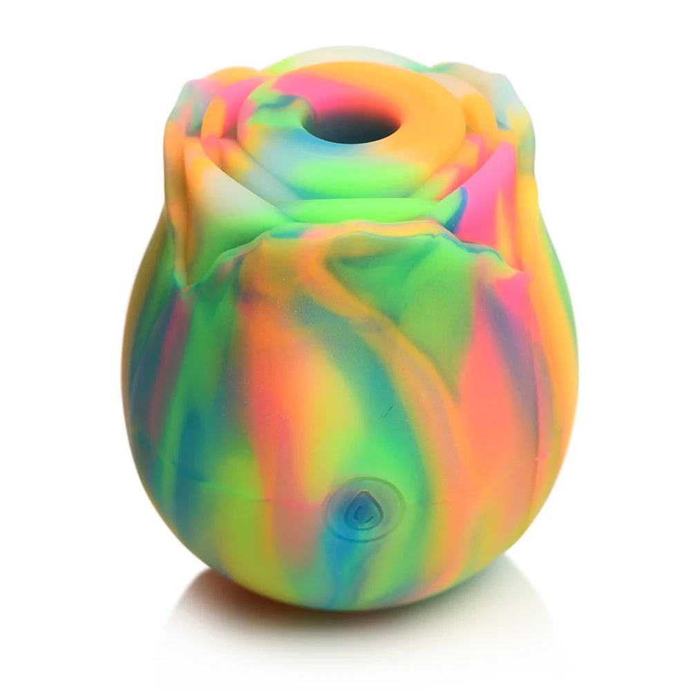 XR Brands BloomGasm Rainbow silicone Rose Clitoral Glow in the Dark Stimulator