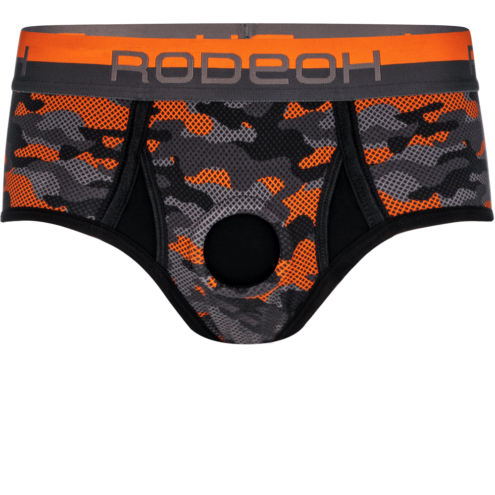 Brief+ O-Ring Underwear Orange Camo - RodeoHs