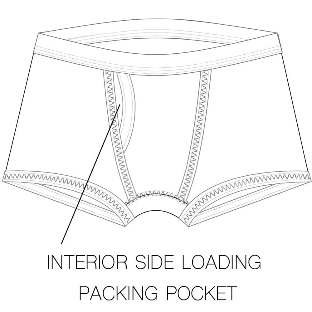 Shift 6" Boxer Packer Underwear - B & W Robots - RodeoH