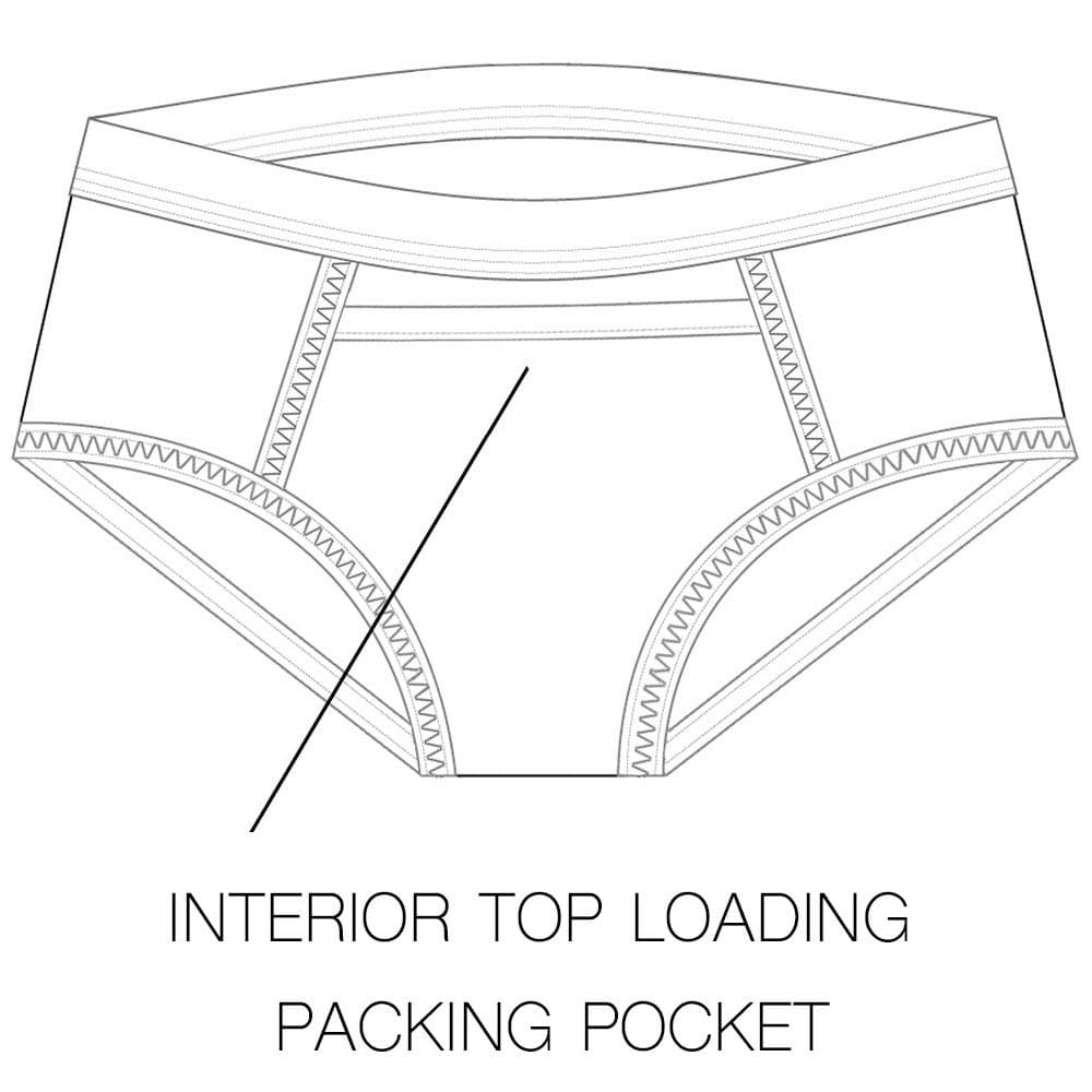 Top Loading Brief Packing Underwear - Orange Camo